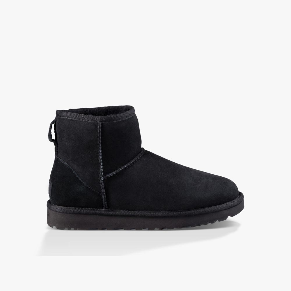 Bottes Classic UGG Classic Mini II Femme Noir Soldes 196NPAMH